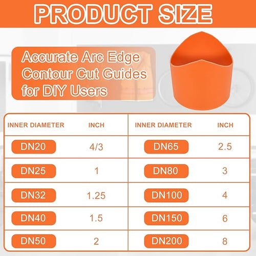 10 Pack Pipe Saddle Template, Precision Pipe Saddle Template Cutting Guide - Image 2