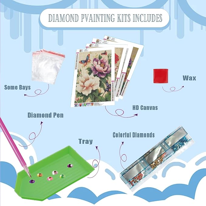 DOZEEZOP 4 Pack 5D Diamond Painting Kits - Image 2