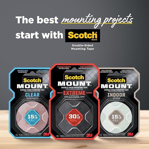 Scotch-Mount Indoor Double-Sided Mounting White Tape, 1 in x 125 in, Features - Image 9