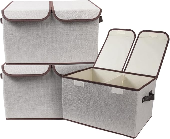 Foldable Fabric Storage Box, 16.5 x 11.8 x 9.8 inches, by TCbelosion