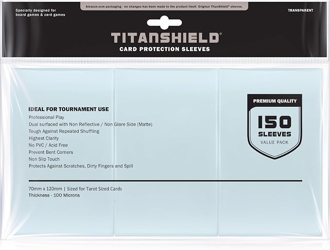 TitanShield Clear Tarot Size Card Sleeves by TitanShield%C2%AE
