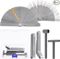 Swpeet 4Pcs Adjusting Valves Tools Set, Motorcycle Engine Valve Screw Adjusting, Include Square Hole Tool, Hexagonal Hole Tool, Straight Feeler Gauge and Offset Feeler Gauge(Metric and Imperial)