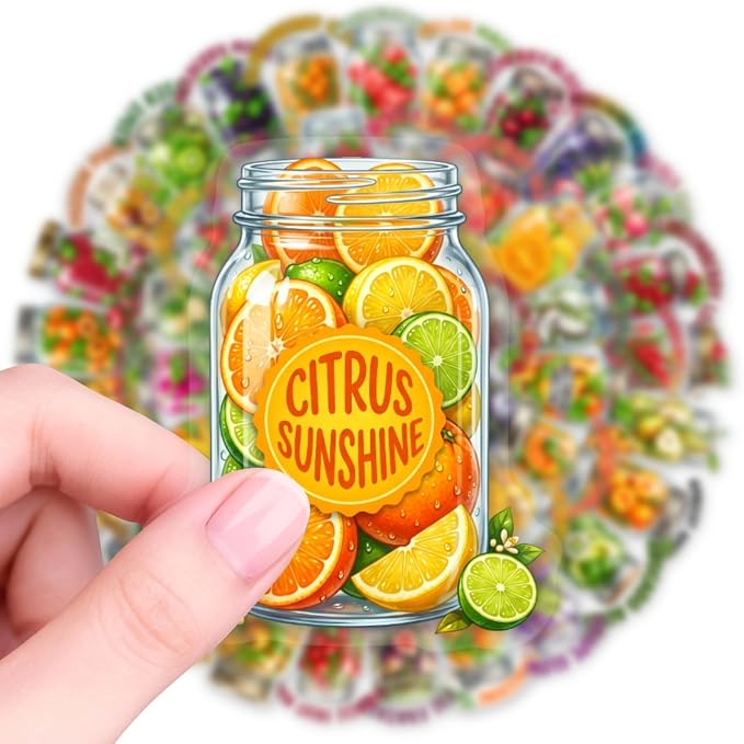 50Pcs Unique Transparent Fruit Stickers - Image 8
