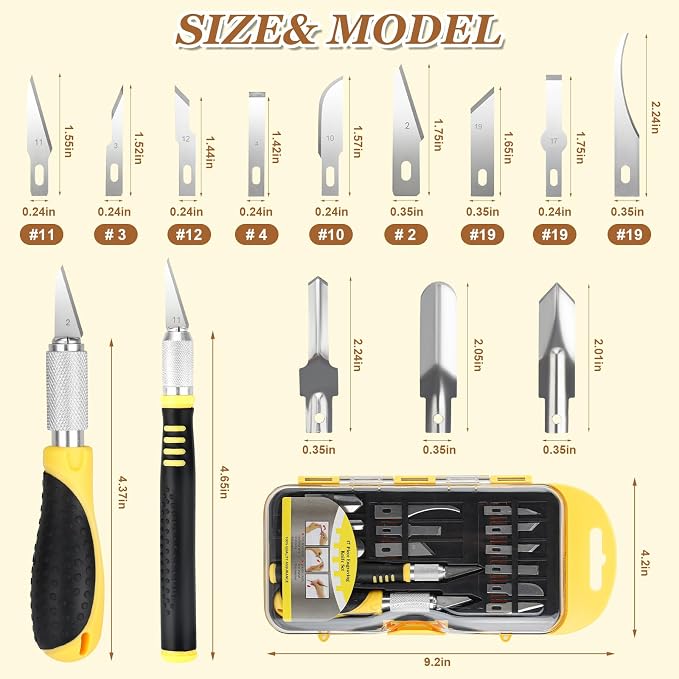 Exacto Knife Set, Precision Craft Hobby Knife Kit, - Image 3