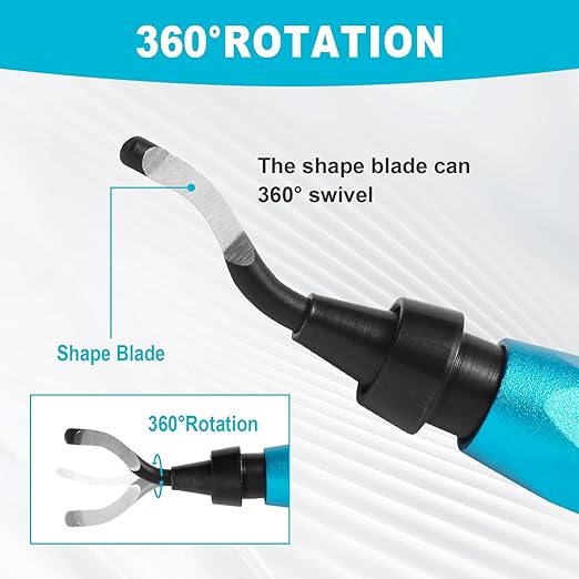 Deburring Tool Set with 11pcs High Speed Steel Swivel Blades, Deburring Tool 3D Printing Burr Removal Blades, Deburring Tools for Metal, Resin, PVC Pipes, Copper, Plastic, Aluminum