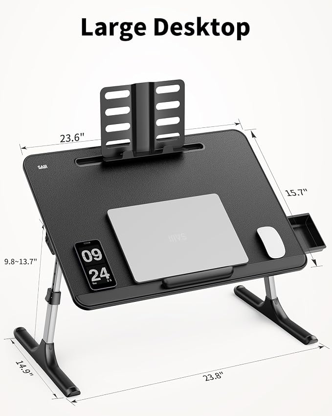 SAIJI Lap Desk for Bed, X-Large Foldable Laptop Table - Image 6
