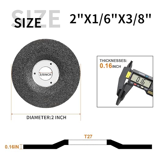 2" Die Grinder Grinding Wheel 15 Pcs,2 inch Grinder Disc with Mounting Mandrel Holder 3/8" & 1/4" Arbor Hole with 1/4" Shaft Shank for General Purpose Metal & Stainless Steel, Aluminum Oxide Grinding