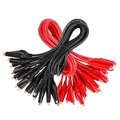 DROK Jumper Wires with Alligator Clips Electrical - 20pcs 35mm Small Pure Copper 19.6 inches/50cm Test Leads with Alligator Clips for Multimeter Electrical Testing