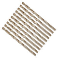 Drill Bit, #23 Cutting Diameter, 4341 HSS Gold Finish 135° Cutting Angle Number Jobber Bits - (Applications: for Drilling Soft Metal Plastic Wood), 10-Pieces