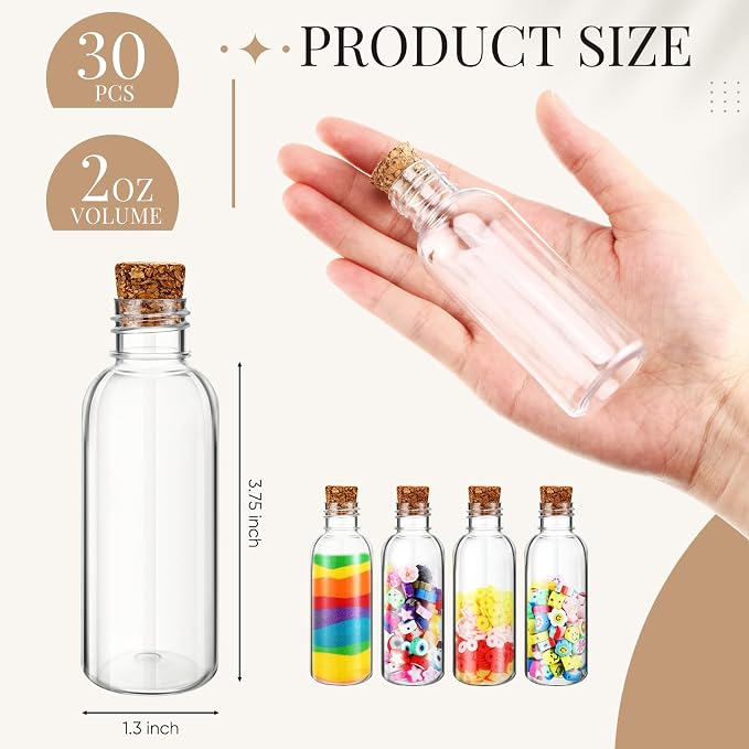 Bokon 30 Pcs 2 oz Sand Art Bottles - Image 2