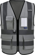 A-SAFETY 6XL 7XL 8XL plue size safety vest grey 6xl 7xl 8xl