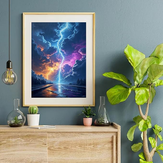 VeGuude Diamond Art Kits for Adults, Colorful Lightning 5D Diamond Painting - Image 5