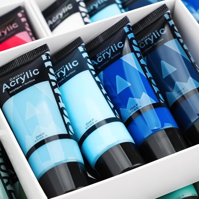 AUREUO Blue Acrylic Paint Set - Image 4