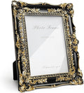 Cuspin 5x7 Picture Frame Black and Gold Frames, Vintage Baroque Handcrafted by Cuspin