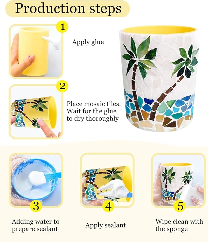 DIY Glass Mosaic Pen Holder Craft Kit - Image 5