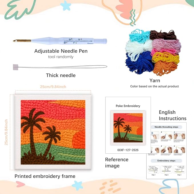 SDOYUNO Punch Needle Kit with Frame - Image 2