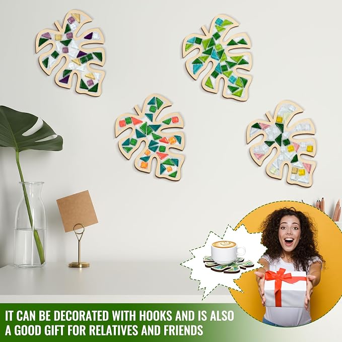 Honeydak 6 Sets DIY Leaves Glass Mosaic Tiles - Image 7