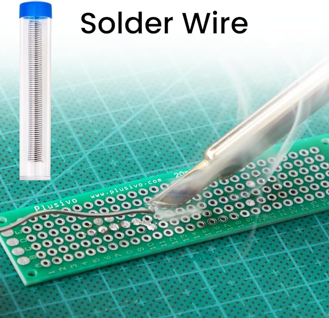Soldering Iron Kit, 60W Adjustable Temperature 5-in-1 Solder Wire, Rosin Paste - Image 7
