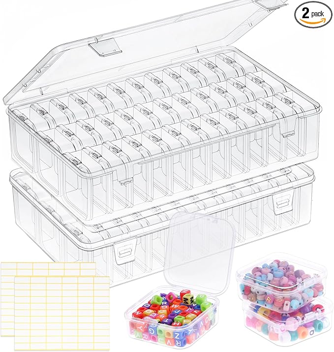 OUTUXED Bead Organizer Box, Mini Craft Storage Containers Boxes by Outuxed