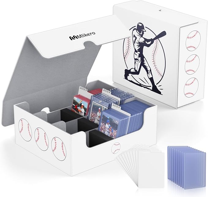 Mlikero Baseball Card Storage Box, Trading Card Storage Box Oversized Fits by Mlikero