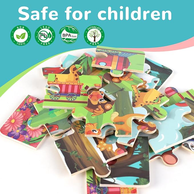 Wooden Educational Jigsaw Puzzles - Image 4