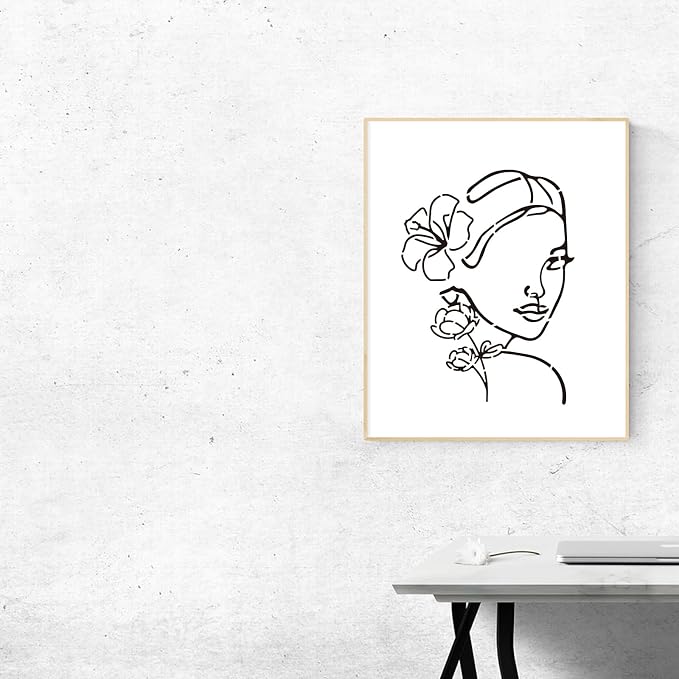 ORIGACH 9PCS 11.8x11.8inch Modern Minimalist Abstract Women Stencil, Floral - Image 6