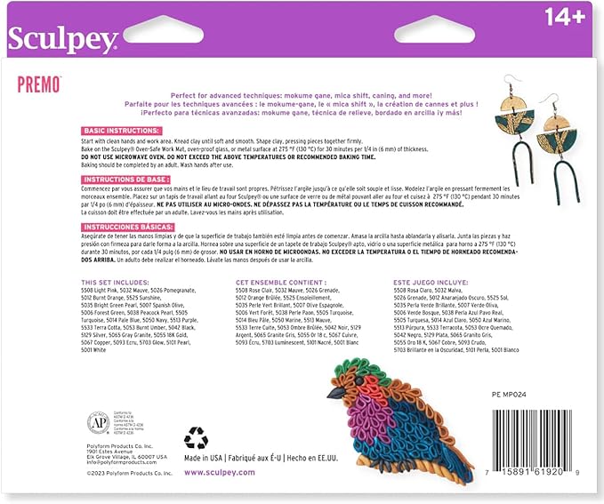 Sculpey Premo 24 Color Sampler of Polymer Oven-Bake Clay, Non Toxic 1.5 lbs. - Image 2