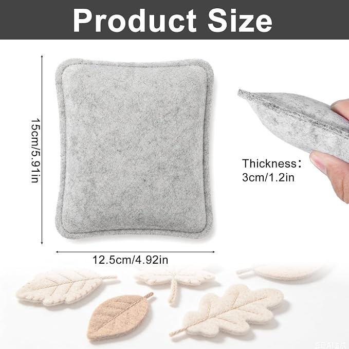Aeaocvo Small Needle Felting Pad, 6×5 Inch Needle Felting Mat | Gray Sponge Pad - Image 2