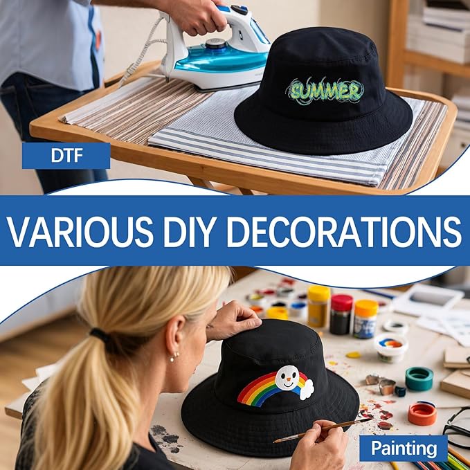 Bucket Hats Bulk Solid Color DIY Blank Hat Bucket Hats - Image 7