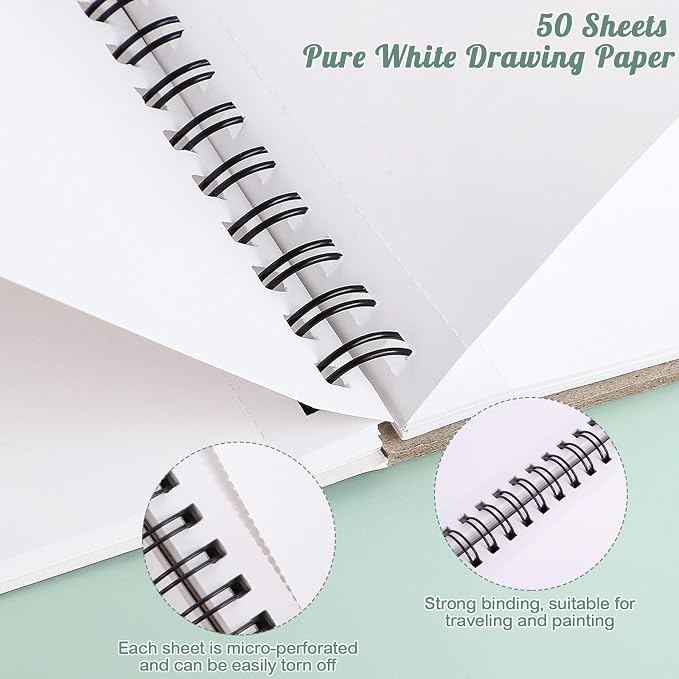 50 Sheets Marker Paper Pad, 7.6×7.6 Inch Bleedproof Art Sketch Pad, 73lb/120gsm - Image 3