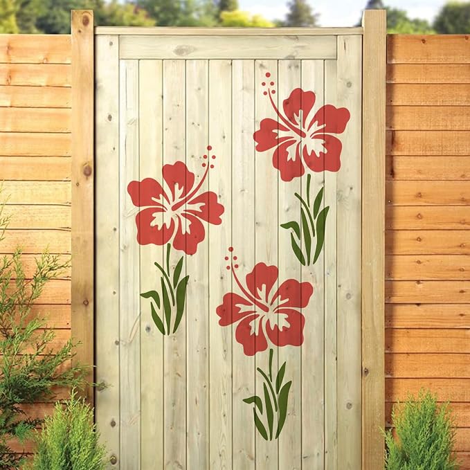 8 Pcs Large Flower Stencils for Painting, 11.81 X 11.81 Inch Flower Stencils - Image 6