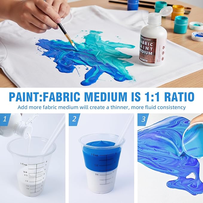 Falling in Art 8 Oz Professional Fabric Paint Medium - Image 4