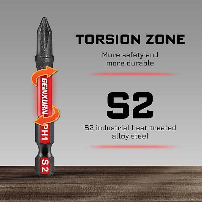 41pieces Screwdriver Bits Set, Impact Magnetic S2 Steel Multi Insert Power Bits Tips with Impact Bit Holder with Storage Box（PH/TORX/SQ/PZ）