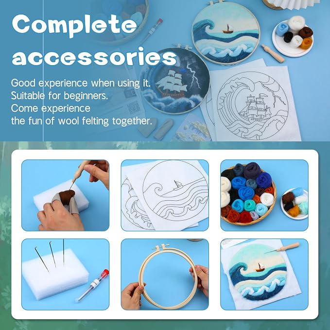 QMNNMA Needle Felting Kits, Wool Felting Kit - Image 6