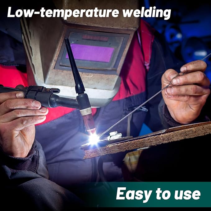 UNIFAMILY 80 Pcs Aluminum Welding Rods ER4043 1/16" x 16", TIG Welding Rod, Low Temp Aluminum Rod, Low Splatter Corrosion Resistance Aluminum Welding Wire, Tig Filler accessories