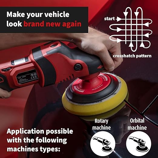 menzerna All-in-One polishing Kit I Car polishing Set with Menzerna One-Step Polish 3in1 (8oz) and 3.5 Inch Polishing Pad I Moderate Scratch Remover, high Gloss and Wax Kit for All Types of Vehicles