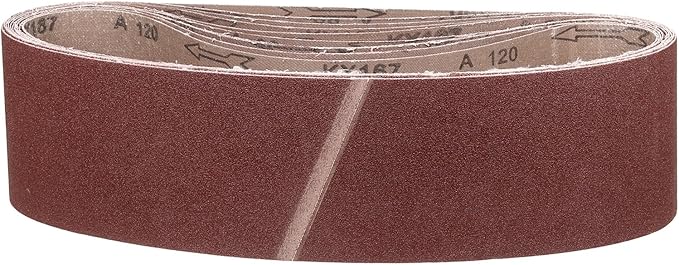 4 x 36 Inch Sanding Belt, 1 Pcs 120 Grit Knife Sharpener Belts Work Sharpening for Belt Sander Knife Carving Tool Metal Working