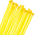 XINGO 100PCS Cable Zip Ties Heavy Duty, Premium Nylon Plastic Wire Ties with 50 Pounds Tensile Strength, Self-Locking Black Nylon Zip Ties for Indoor and Outdoor (6 inch, Yellow)