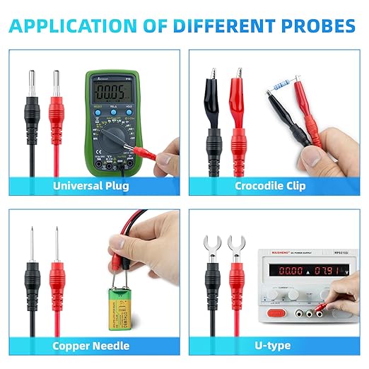Electrical Multimeter Test Leads Set with Alligator Clips Test Hook Test Probes Lead LESEHIY Premium Professional Kit CAT III 1000V 20A