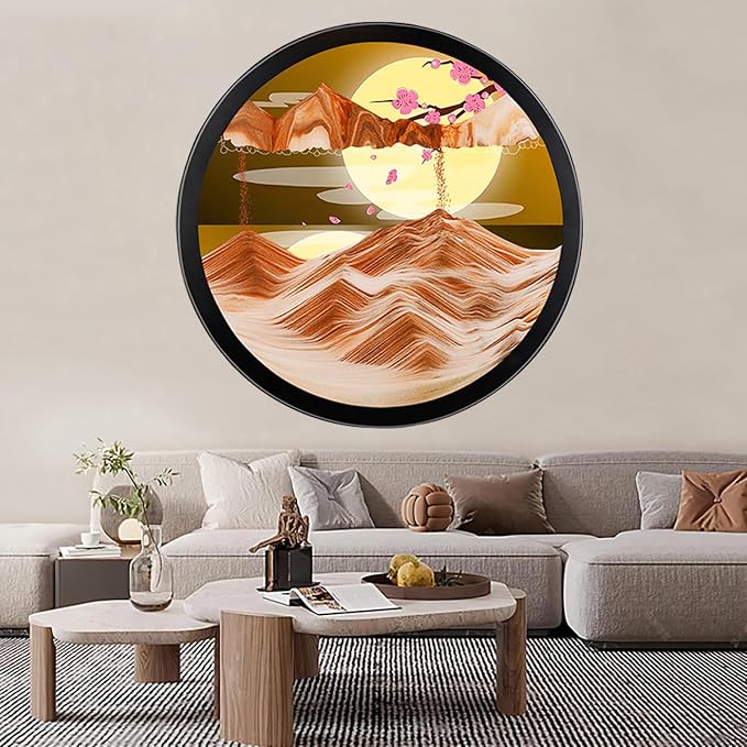 TNSLGHS Moving Sand Art, Wall Mounted Sand Art Liquid Motion, 360°Rotate Moving by Unknown