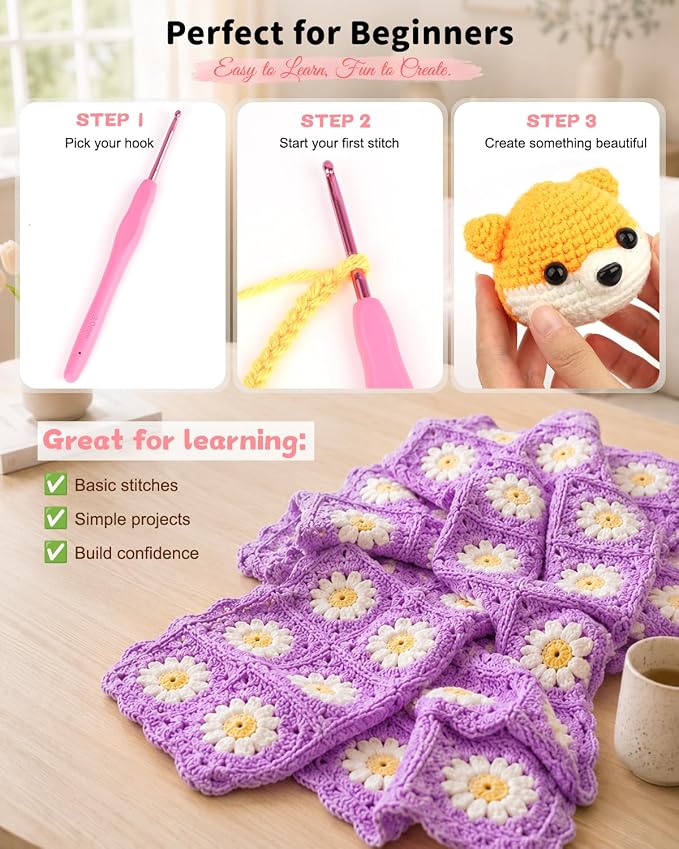Aeelike Crochet Kit for Beginners - Image 2