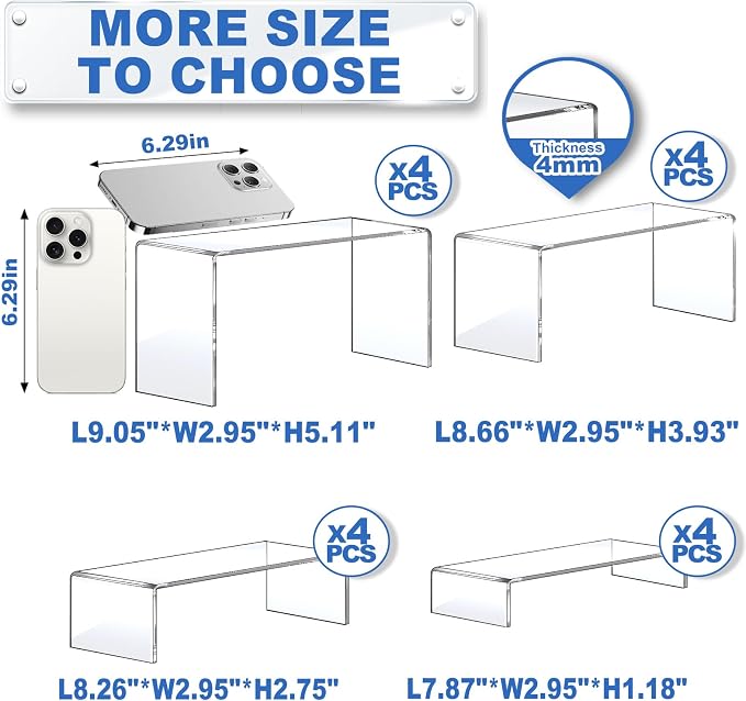 Aheroi Acrylic Risers Display Stands, Acrylic Stands - Image 2