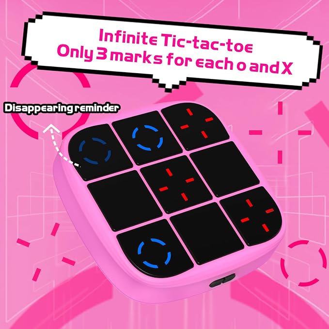 KOQQQ Rechargeable Tic-Tac-Toe Bolt Game, Upgraded 4-in-1 Handheld Puzzle - Image 8