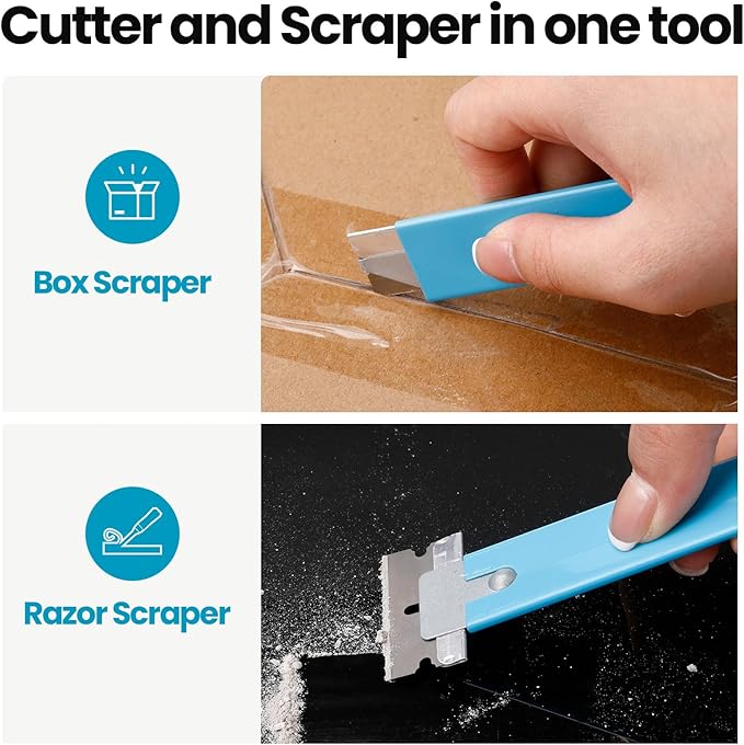 Gisafai 60 Pieces Box Cutters Bulk Retractable Box Cutter Cardboard Mini Box Cutter Handy Box Cutter Knife for Paper Boxes Packages Letter