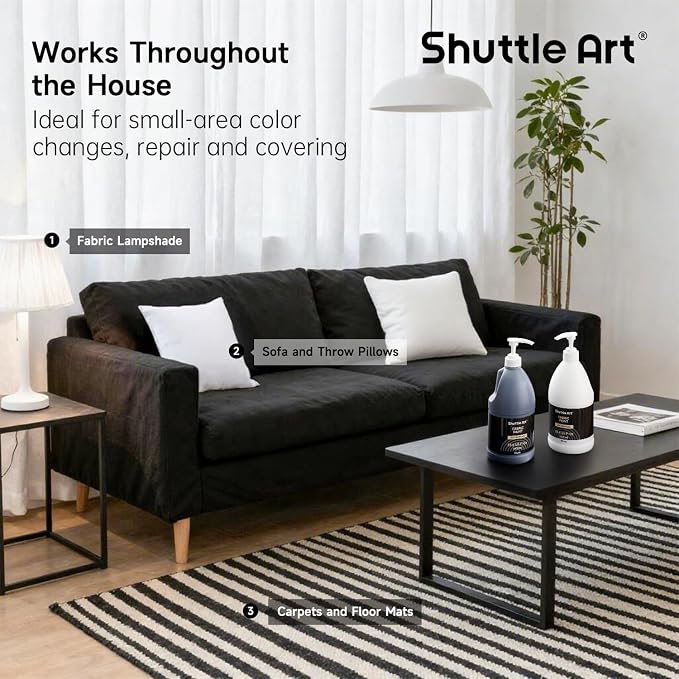 Shuttle Art White Fabric Paint, 33.8 oz Large Bottle - Image 6