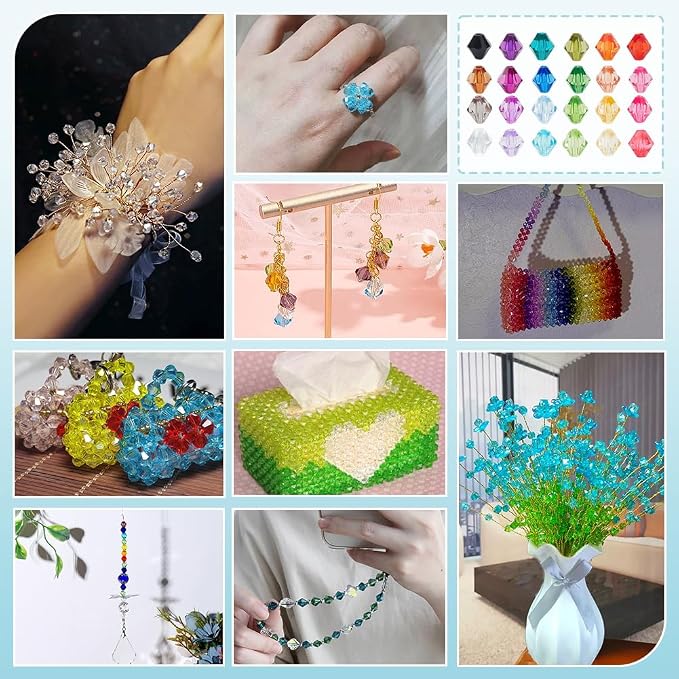 PH PandaHall 1200pcs 8mm Crystal Beads - Image 5