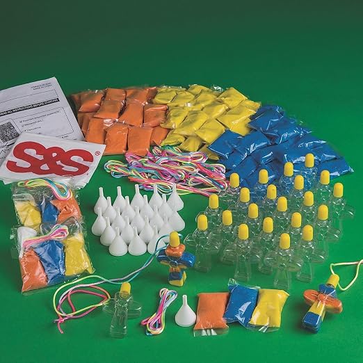 S&S Worldwide Sand Art Cross Necklace Craft Kit, Create Colorful Cross - Image 2