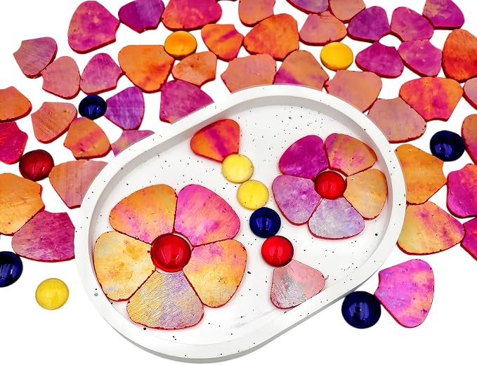 Esweny 12 Flower Stained Glass Mosaic Tiles - Image 7