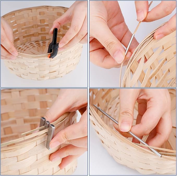WISEPRO 12 PCS Basket Weaving Tool Kit, Basket Making Kit Pine Needle Basket - Image 3