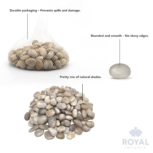 River Rocks Decorative Ornamental Vase Filler 1"-1.5" Light Aquarium Gravel 5 - Image 4